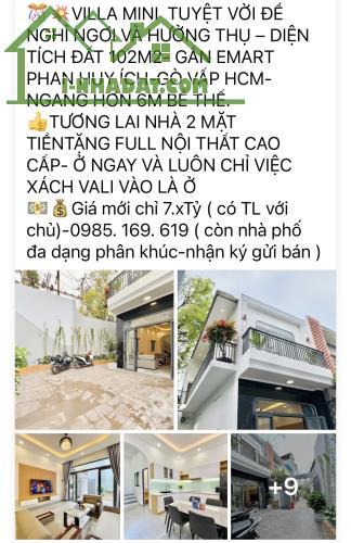 NHÀ MỚI LOÁNG- TIỆN KD- Ở- HXH-6PN- GÒ VẤP .HCM- P16-GẦN MẶT TIỀN  CITYLAND CAO CẤP - 3