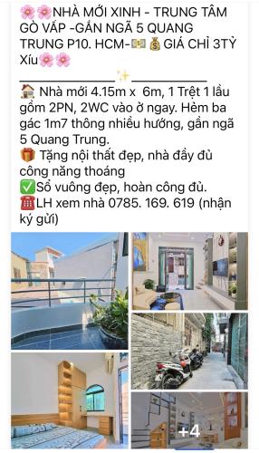 TÌM CHỦ MỚI CHO NHÀ ĐẸP GẦN LÊ VĂN THỌ P16 GÒ VẤP HCM - 4