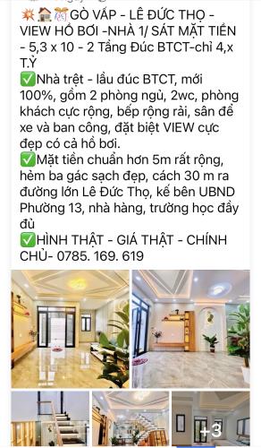 TÌM CHỦ MỚI CHO NHÀ ĐẸP GẦN LÊ VĂN THỌ P16 GÒ VẤP HCM - 2