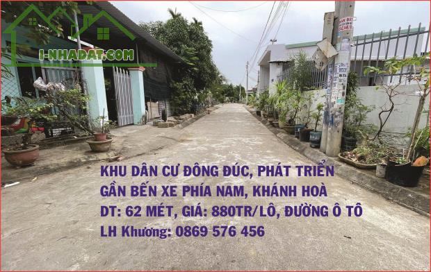 MỞ BÁN 4 LÔ NỀN THỔ CƯ NGAY BẾN XE LIÊN TỈNH KHÁNH HOÀ CHỈ 880TR - 1