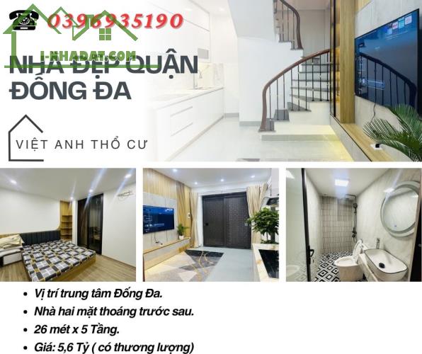 Bán nhà Hào Nam Đống Đa, Giá Hợp Lí, 20 Mét Ra Phố, 26mx5T, Giá: 5,6 Tỷ, Lh: 0396935190. - 3