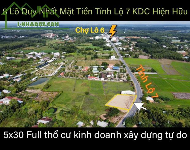 8 lô đất mặt tiền Tỉnh Lộ 7, xã An Nhơn Tây, huyện Củ Chi giá 2,35 tỷ / 1 lô