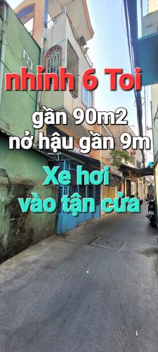 Bán nhà hẻm xe hơi Tùng Thiện Vương p12 Q8, gần 80m, nở hậu 8.8m, 4 tầng, không QH, 6,78ty - 1