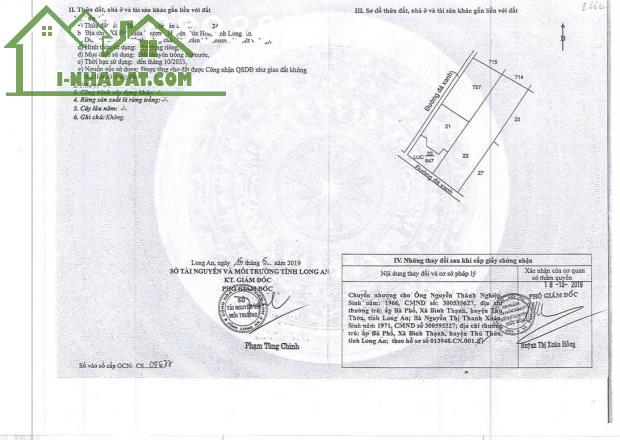 Đất siêu đẹp - 2 mặt tiền đường DT823D - Vị trí trung tâm - Gần KCN Đức Hòa - 3