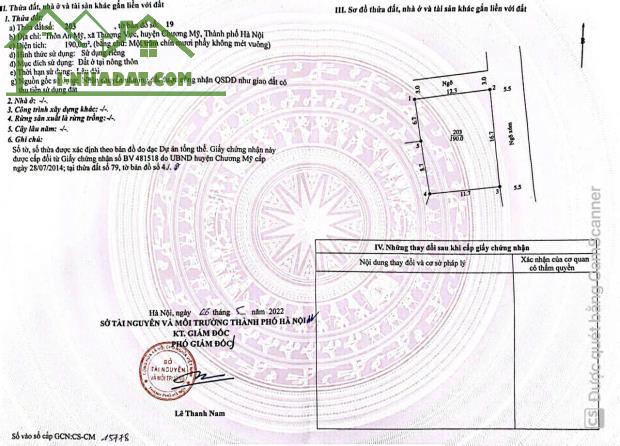 Bán đất tại Chương Mỹ giá chỉ 1.x nhỏ triệu/m2.
-Diện tích 190m2
-Lô góc mặt tiền hơn