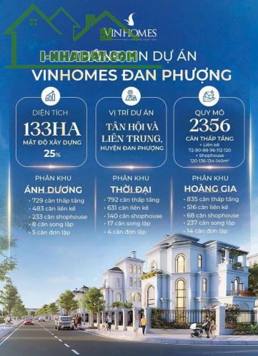 Giá bán shophouse Vinhomes Đan Phượng, Vinhomes Wonder Park . LH PKD