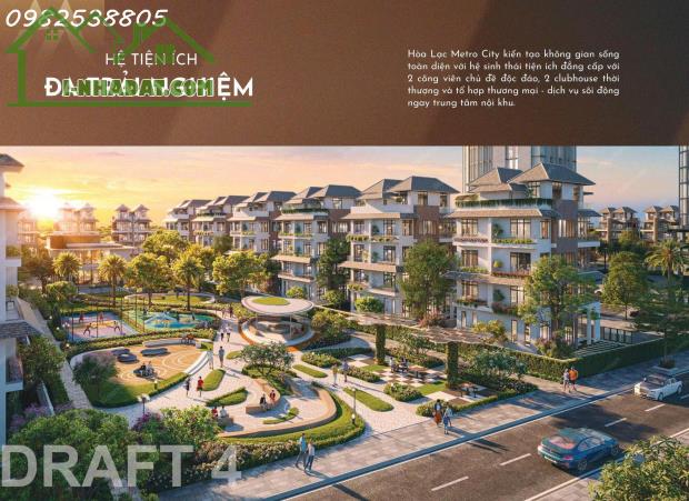 BIỆT THỰ 376M2 NGÃ TƯ HÒA LẠC - METRO SỐ 5, 12 CHẠY QUA DỰ ÁN - CAO TỐC ĐẠI LỘ THĂNG LONG - 2