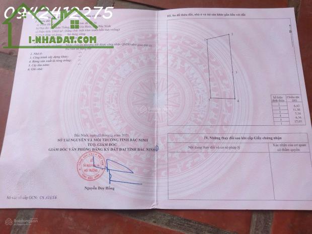 Đất 2 mặt tiền siêu đẹp, Quốc Lộ 17 - sân bay quốc tế Gia Bình