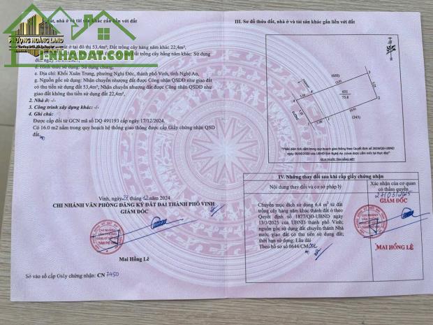 BÁN ĐẤT XUÂN TRUNG NGHI ĐỨC, PHƯỜNG VINH PHÚ 75,8m2 TÂY NAM ĐƯỜNG 7m