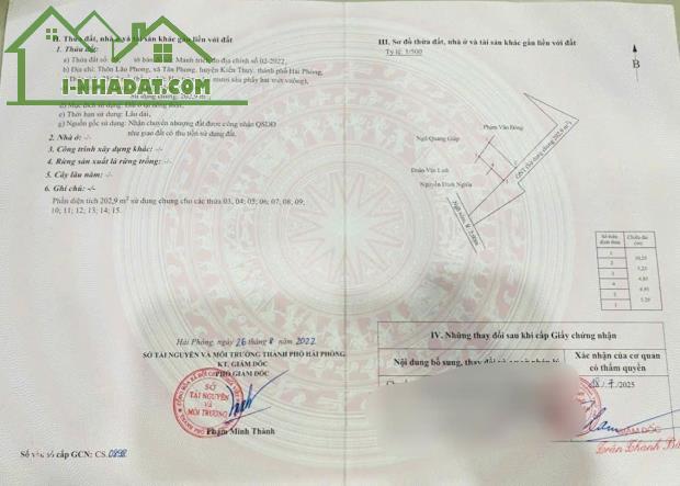 Lô đất đẹp 53.3m² giá chỉ 5xx triệu – hiếm có tại Tân Phong, Kiến Thụy ZALO 0567 222 555