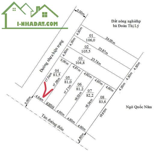 Lô góc 81,5m² – mặt đường nhựa 8m gần UBND & chợ Tân Phong, giá chỉ 2,0xx tỷ ZALO 0567