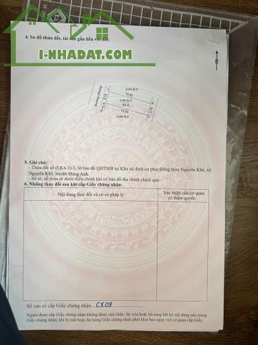 BÁN ĐẤT KHU TÁI ĐỊNH CƯ NGUYÊN KHÊ – VỊ TRÍ ĐẸP, ĐƯỜNG 7M CÓ VỈA HÈ! - 1