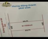 BÁN LÔ ĐẤT MẶT ĐƯỜNG NGUYỄN SỮ HỒI HƯNG ĐÔNG, VINH HƯNG 109m2 TÂY NAM ĐƯỜNG 24m