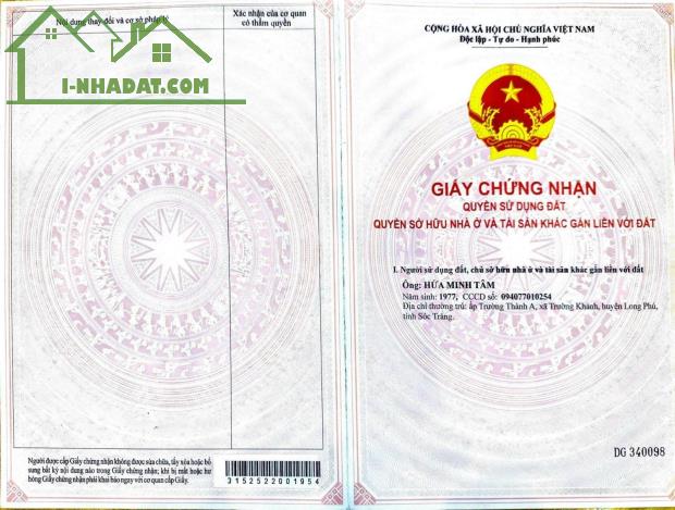 CẦN BÁN ĐẤT ĐẸP HAI MẶT TIỀN VỊ TRÍ TRUNG TÂM SÓC TRĂNG