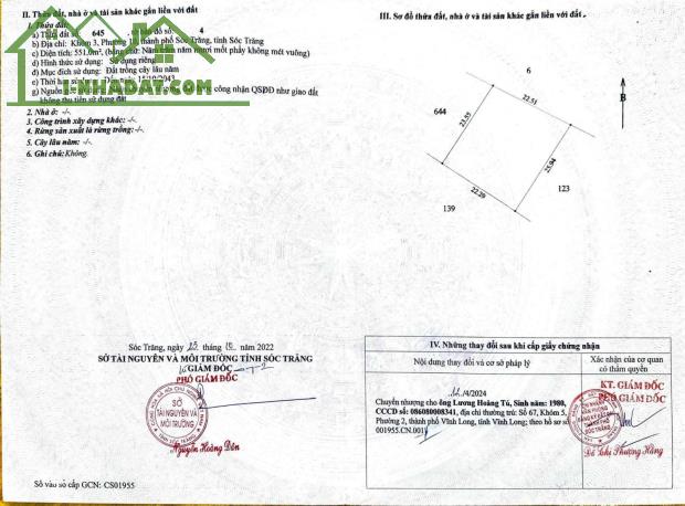 CẦN BÁN ĐẤT ĐẸP HAI MẶT TIỀN VỊ TRÍ TRUNG TÂM SÓC TRĂNG - 3