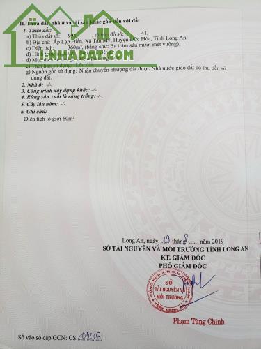 BÁN ĐẤT THỔ CƯ 100% - CHÍNH CHỦ TẠI ẤP LẬP ĐIỀN, XÃ TÂN MỸ, HUYỆN ĐỨC HÒA, LONG AN - 4
