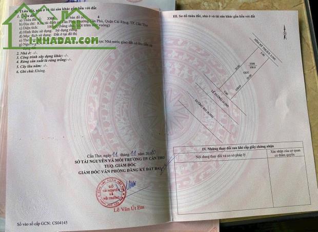 BÁN NỀN 10 B10 KDC TÂN PHÚ, CẦN THƠ - LH 0942495498 PHƯƠNG. - 1