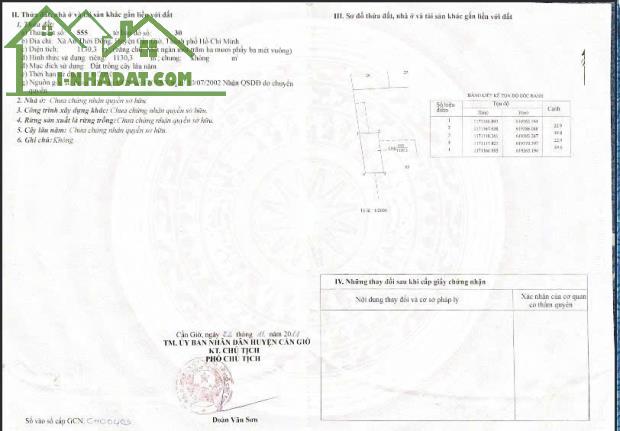 Bán đất đường xe hơi Tam Thôn Hiệp, An Thới Đông, Cần Giờ: 22 x 50, giá 3,35 tỷ. - 1