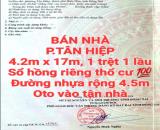 BÁN NHÀ ĐẤT TÂN HIỆP, 1TRỆT 1LẦU, SỔ HỒNG THỔ CƯ, ĐƯỜNG OTO THÔNG THOÁNG (NP794)