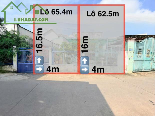 Bán lô đất gần chợ Tân Phong 62m2 MẶT TIỀN HẺM SHR,thổ cư ( Phường Tân Phong)