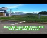 Lô góc siêu đẹp 142m2(2ty25)khu phố Diêu Trì, sát đường Trần Bá nay xã Tuy Phước, Gia Lai