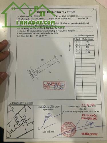 BÁN LÔ ĐẤT PHƯỜNG TÂN PHƯỚC – TX. PHÚ MỸ, BR-VT - 4