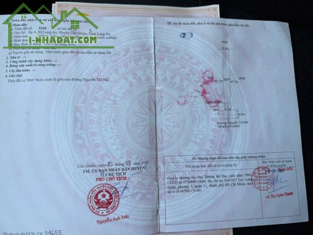 Chính Chủ Bán 500m2 Đất Thổ Cư Mặt Tiền Đường Lớn - Cạnh Dự Án Vinhomes Tại Thị trấn Cần - 3