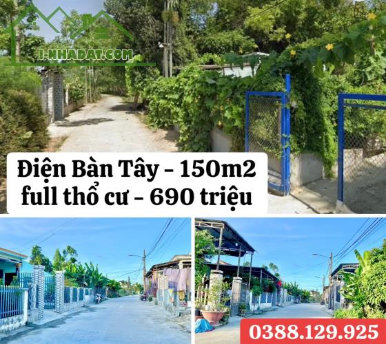 ✨ CẶP LIỀN KỀ 300M² FULL THỔ CƯ – ĐIỆN BÀN TÂY ✨ 💥 Chỉ 690 triệu/lô – Sổ sẵn – Hỗ trợ ngâ
