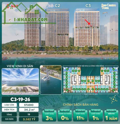 Căn hộ 34m2 tầng 19 view biển, ngắm siêu du thuyền hàng ngày. Vốn ban đầu chỉ từ 800 triệu