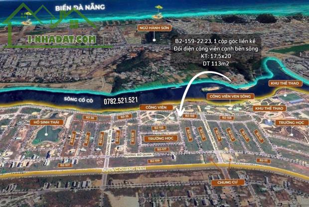 ĐẤT ĐẦM SEN ĐÀ NẴNG CẦN BÁN 1 CẶP 316M2 GÓC NGÃ 3 CẠNH BÊN CÔNG VIÊN