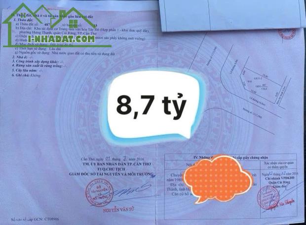 BÁN NỀN GÓC K1 ĐƯỜNG SỐ 3 & 12 KDC VĂN HÓA TÂY ĐÔ - LH 0949946604 QUÝ - 2