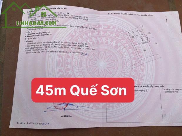 Bán 45m2 đất Tân Ước Thanh Oai, Gần KCN Tân Ước, giá 2,x tỷ - 2