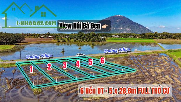 Mặt tiền đường nhựa view trực diện núi bà đen full thổ cư 140m2 sẵn sổ ra thị trấn DMC - 1