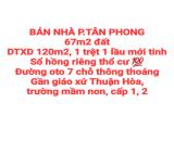 BÁN NHÀ TÂN PHONG, 1TRỆT 1LẦU, SỔ HỒNG THỔ CƯ, ĐƯỜNG OTO 7 CHỖ THÔNG, GẦN GX THUẬN HÒA