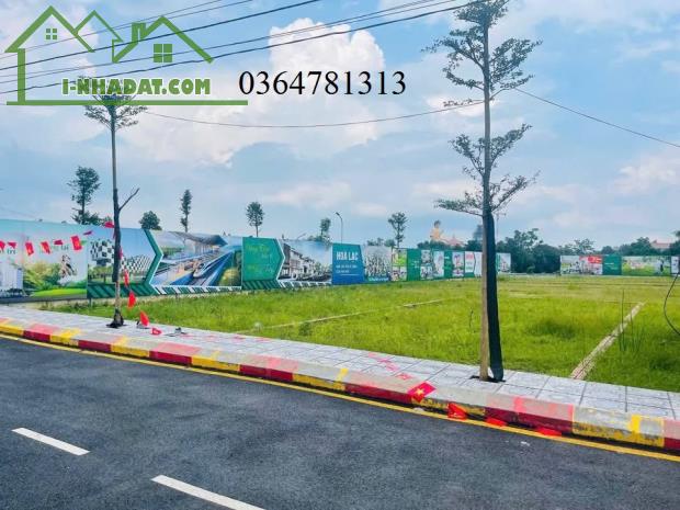 Chỉ 2.2 tỷ sở hữu 100m² đất Hòa Lạc MT 6m ô tô tránh full thổ cư gần CNC & ĐH Quốc Gia - 1