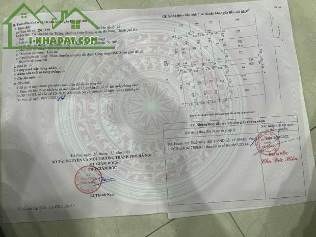HOT! CHÍNH CHỦ BÁN LÔ ĐẤT 30M2  HÀ ĐÔNG, HÀ NỘI