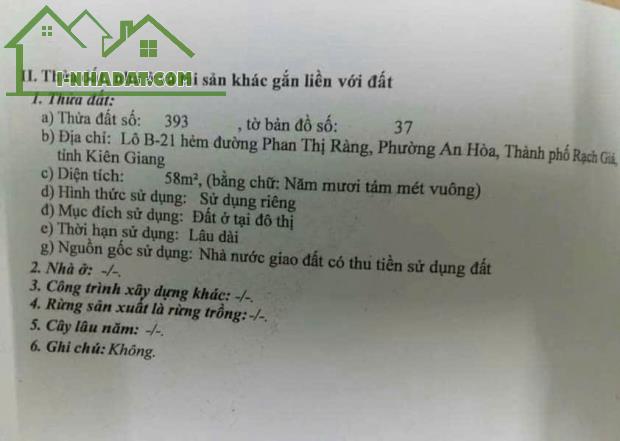 ĐẤT ĐẸP - GIÁ TỐT - VỊ TRÍ ĐẮC ĐỊA Tại Phường An Hoà, Thành phố Rạch Giá, Tỉnh Kiên Giang - 1