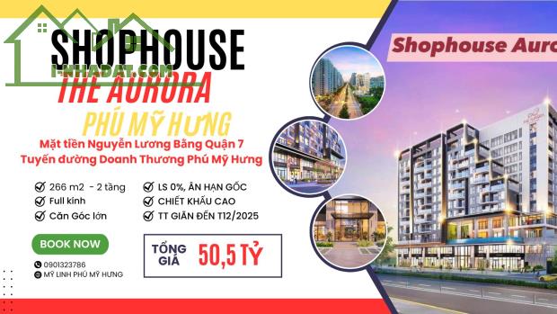 Shophouse 007 – The Aurora  Mặt tiền đẹp nhất Phú Mỹ Hưng, cơ hội đầu tư không thể bỏ lỡ!