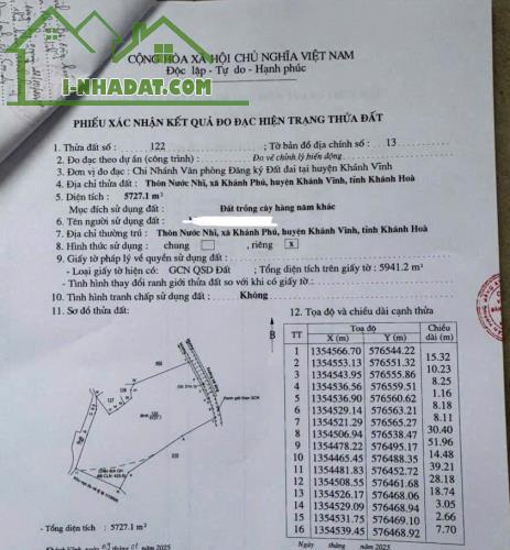 Bán đất vườn Khánh Phú - Khánh Vĩnh giáp suối gần khu công nghiệp Sông Cầu - 5