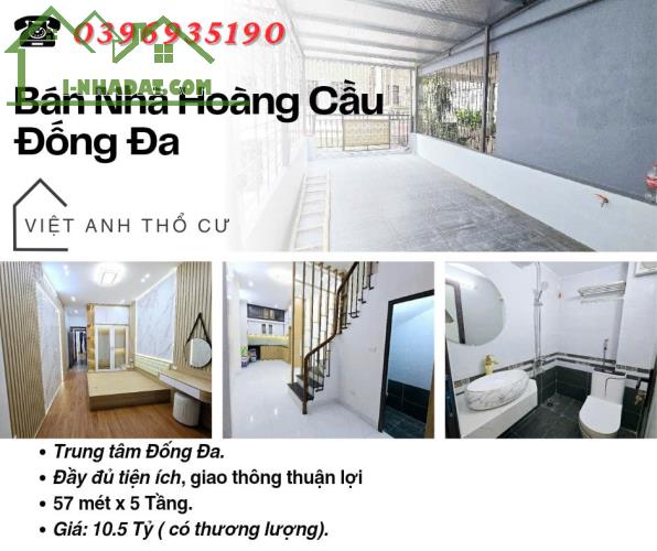 Bán nhà Phố Hoàng Cầu, Nhà Hai Mặt, Gần Hồ, 57mx5T, Giá: 10.5 Tỷ, Lh: 0396935190.