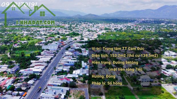 Bàn Cờ Cam Đức- Có thổ cư GIÁ 1,5 tỷ - Đường rộng 7m- QH An Toàn- Đầu tư sinh lời cao