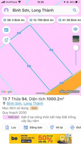 Bán đất Xã Bình Sơn Long Thành 1000.2m2, giá 8,7 tỷ - 2