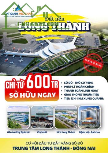 ĐẤT NỀN + NHÀ PHỐ NGAY SÂN BAY LONG THÀNH GIÁ ĐẦU TƯ F0 - 1