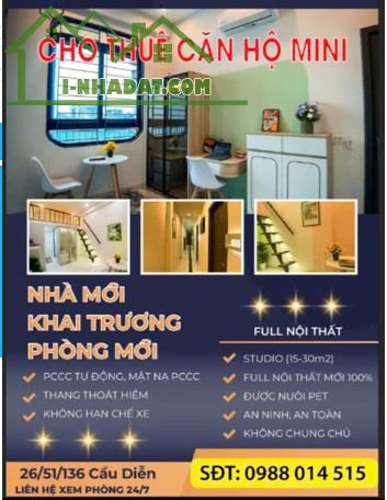 ⭐Từ 4tr/th, chính chủ cho thuê căn hộ CCMN 1 ngủ ngõ 136 Cầu Diễn, Bắc Từ Liêm.0988014515 - 2