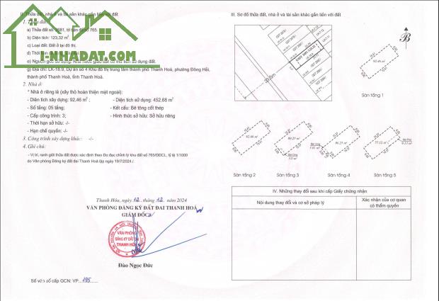 BÁN ĐẤT NỀN SỔ ĐỎ LÂU DÀI ĐỐI DIỆN TRƯỜNG HỌC TRUNG TÂM THỊ XÃ NGHI SƠN - 1