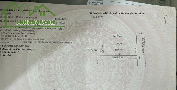 KH gửi bán Lô góc 3 mặt thoáng mặt đường Nam Hải, Quận Hải An, TP Hải Phòng
