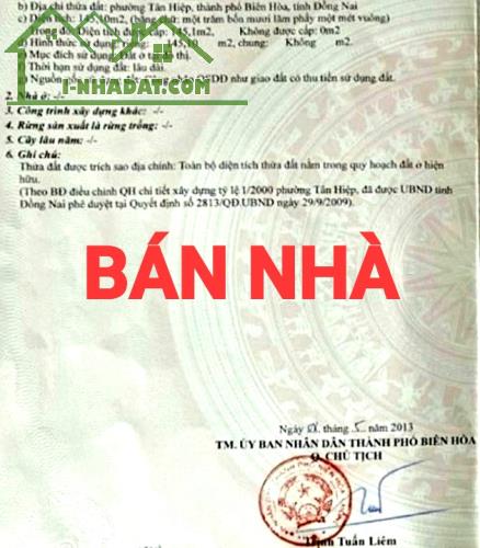 BÁN RẺ NHÀ ĐẤT TÂN HIỆP MỚI, ĐẸP SỔ HỒNG THỔ CƯ HẺM BETONG 5m SÂN OTO