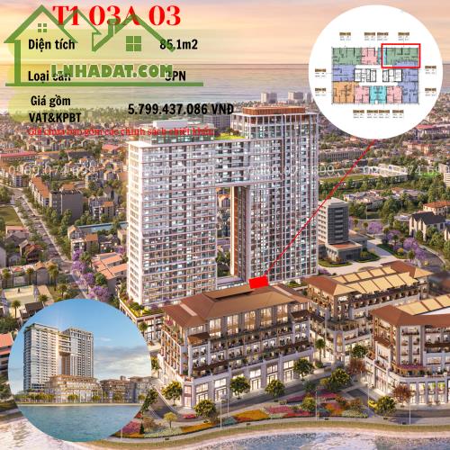 Căn hộ góc 3PN 85m2 Sun Ponte Residence ngay cạnh cầu Rồng - Liên hệ ngay!