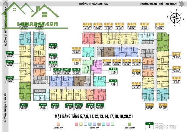 Bán Căn Hộ Chung Cư Benhill  Thuận An - Bình Dương Chỉ Từ 1,1 Tỷ/ Căn 1 Ngủ