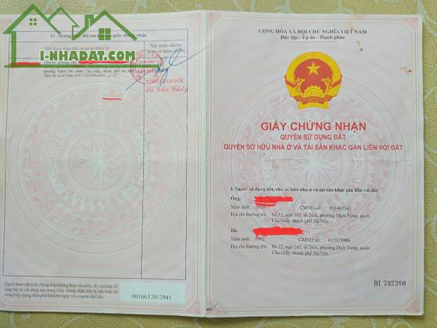 NHÀ CHÍNH CHỦ - GIÁ TỐT - Vị Trí Đẹp Tại Đường Cầu Giấy, Phường Dịch Vọng, Quận Cầu Giấy, - 1